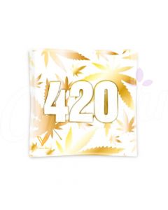 420 Gold Glass Ashtray - Gold Leaf